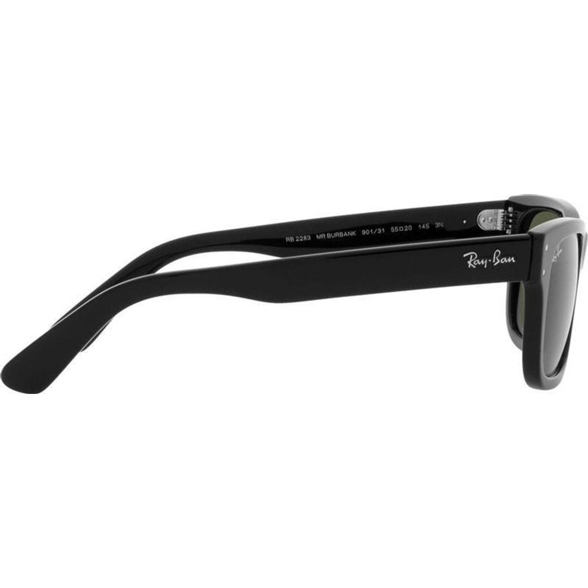 Mr Burbank RB2283, Black/Green Glass Lenses 55 Eye Size