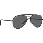 New Aviator RB3625, Black/Dark Grey Glass Lenses 58 Eye Size