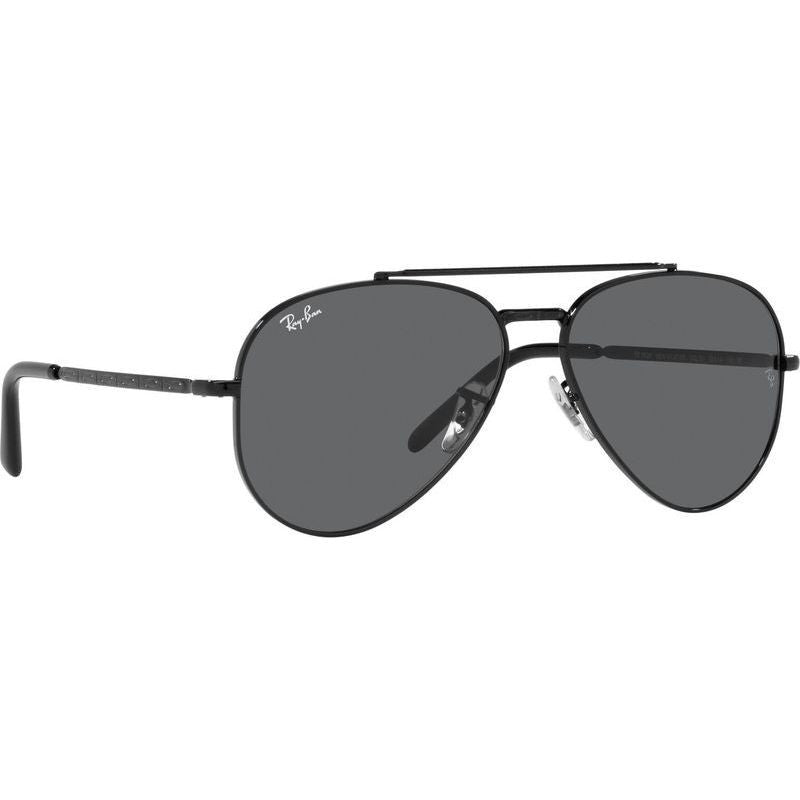 New Aviator RB3625, Black/Dark Grey Glass Lenses 58 Eye Size