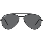 New Aviator RB3625, Black/Dark Grey Glass Lenses 58 Eye Size