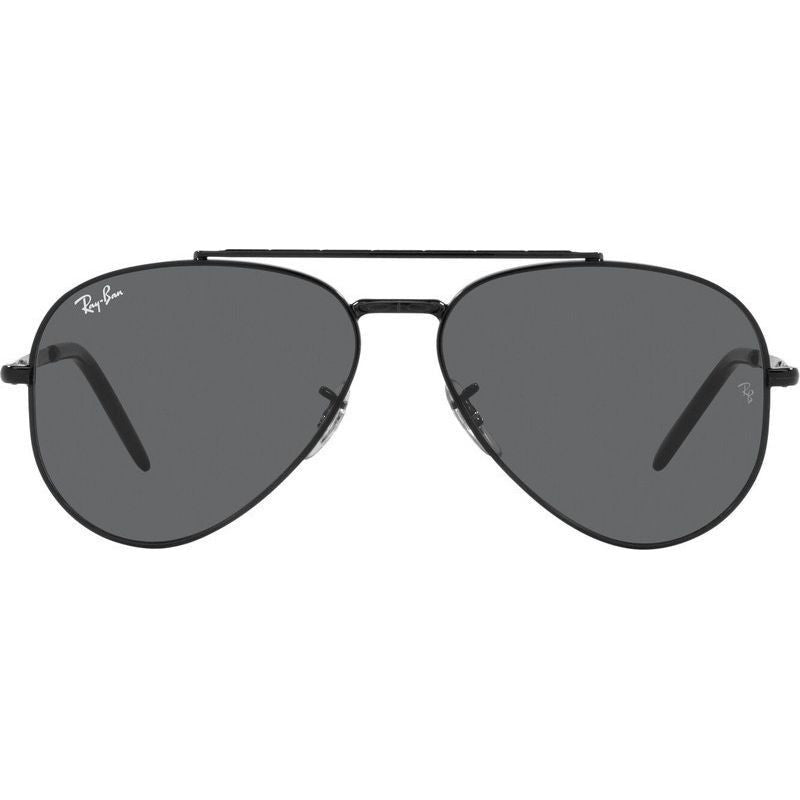 New Aviator RB3625, Black/Dark Grey Glass Lenses 62 Eye Size