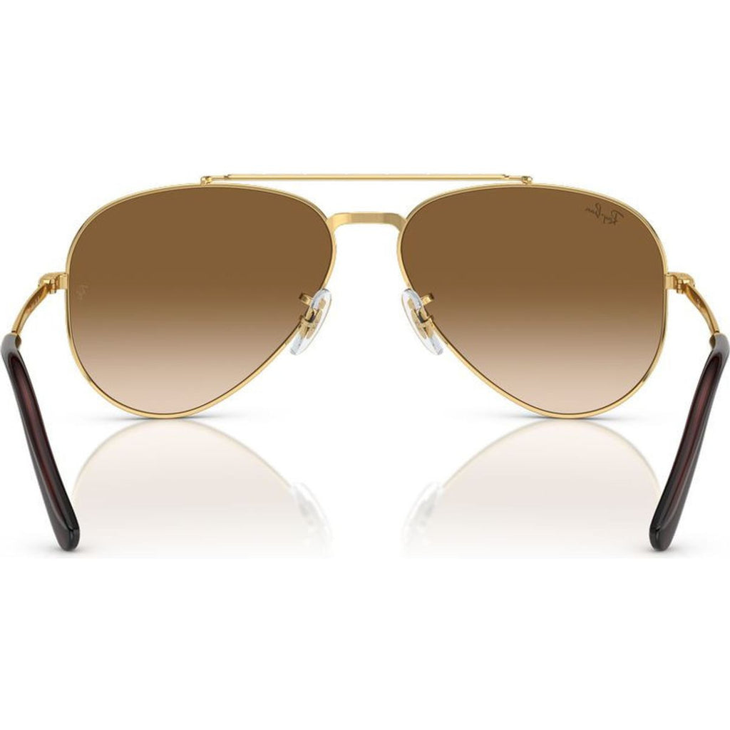 New Aviator RB3625, Gold/Brown Clear Gradient Glass Lenses 62 Eye Size