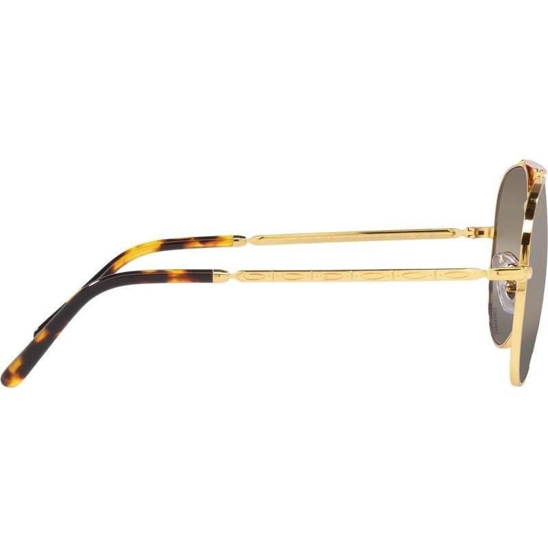 New Aviator RB3625, Legend Gold/Brown Silver Mirror Polarised Glass Lenses 58 Eye Size