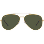 New Aviator RB3625, Legend Gold/Green Glass Lenses 62 Eye Size