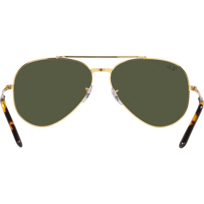 New Aviator RB3625, Legend Gold/Green Glass Lenses 62 Eye Size
