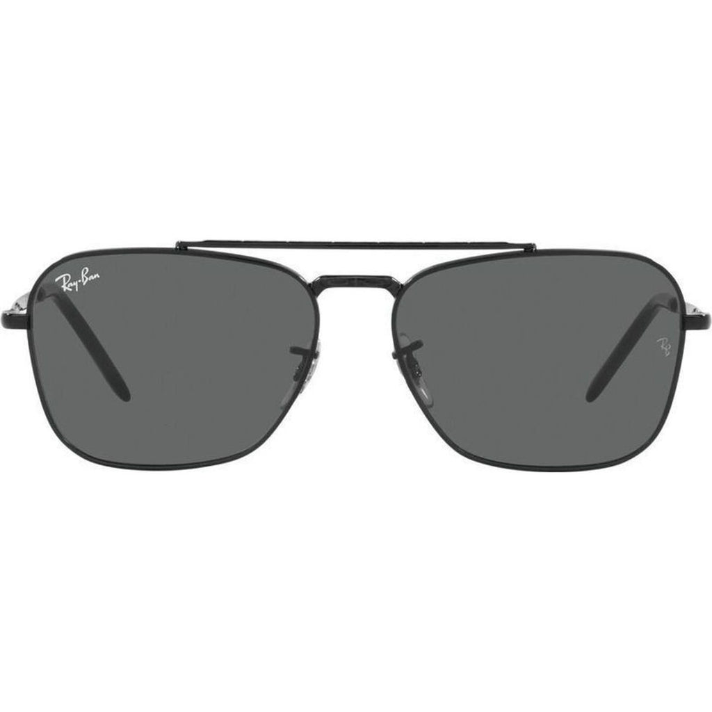New Caravan RB3636, Black/Dark Grey Glass Lenses 58 Eye Size