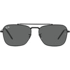 New Caravan RB3636, Black/Dark Grey Glass Lenses 58 Eye Size
