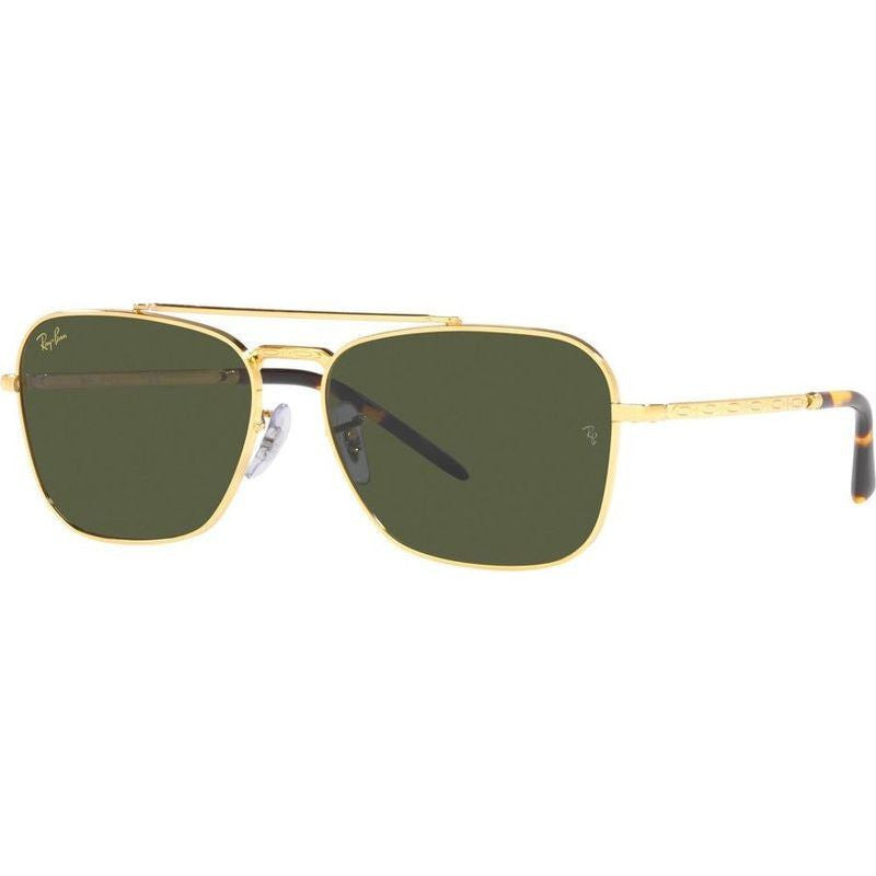 New Caravan RB3636, Legend Gold/Green Glass Lenses 58 Eye Size