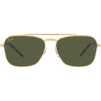New Caravan RB3636, Legend Gold/Green Glass Lenses 58 Eye Size