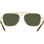 New Caravan RB3636, Legend Gold/Green Glass Lenses 58 Eye Size