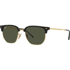 New Clubmaster RB4416, Black on Arista/Green Glass Lenses 53 Eye Size