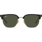 New Clubmaster RB4416, Black on Arista/Green Glass Lenses 53 Eye Size