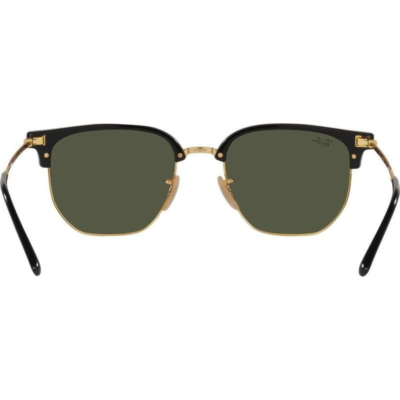New Clubmaster RB4416, Black on Arista/Green Glass Lenses 53 Eye Size