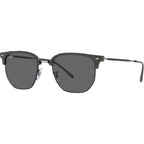 New Clubmaster RB4416, Grey on Black/Dark Grey Glass Lenses 53 Eye Size