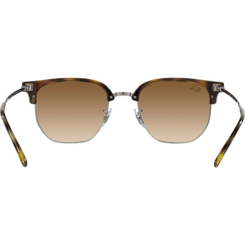 New Clubmaster RB4416, Havana on Gunmetal/Brown Clear Gradient Glass Lenses 51 Eye Size