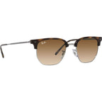 New Clubmaster RB4416, Havana on Gunmetal/Brown Clear Gradient Glass Lenses 53 Eye Size