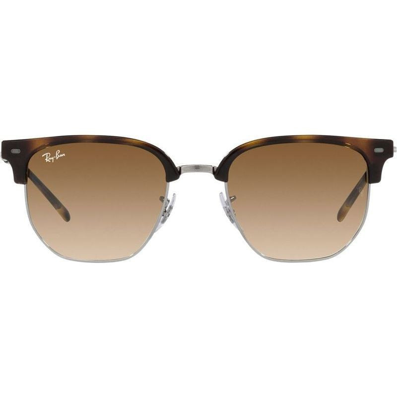 New Clubmaster RB4416, Havana on Gunmetal/Brown Clear Gradient Glass Lenses 53 Eye Size
