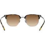 New Clubmaster RB4416, Havana on Gunmetal/Brown Clear Gradient Glass Lenses 53 Eye Size