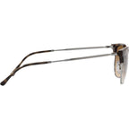 New Clubmaster RB4416, Havana on Gunmetal/Brown Clear Gradient Glass Lenses 53 Eye Size