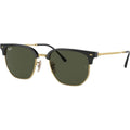 New Clubmaster RB4416F, Black on Arista/Green Glass Lenses