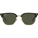 New Clubmaster RB4416F, Black on Arista/Green Glass Lenses