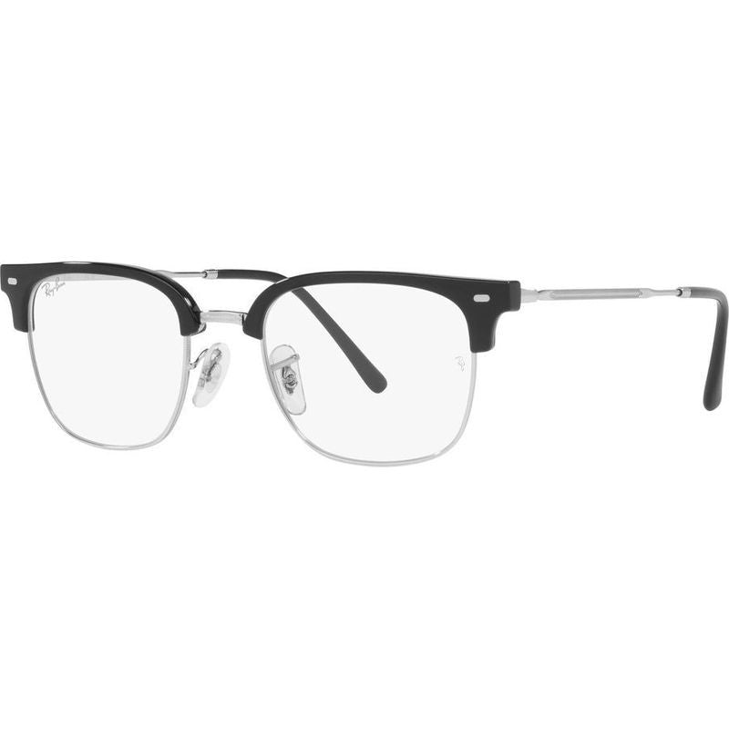 New Clubmaster RX7216, Black on Silver/Clear Lenses