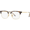 New Clubmaster RX7216, Havana on Gold/Clear Lenses