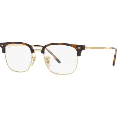 New Clubmaster RX7216, Havana on Gold/Clear Lenses