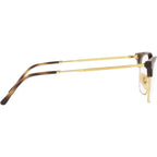New Clubmaster RX7216, Havana on Gold/Clear Lenses