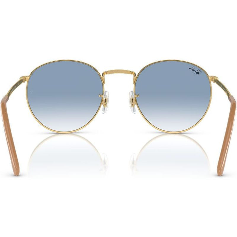 New Round RB3637, Gold/Blue Gradient Glass Lenses 53 Eye Size