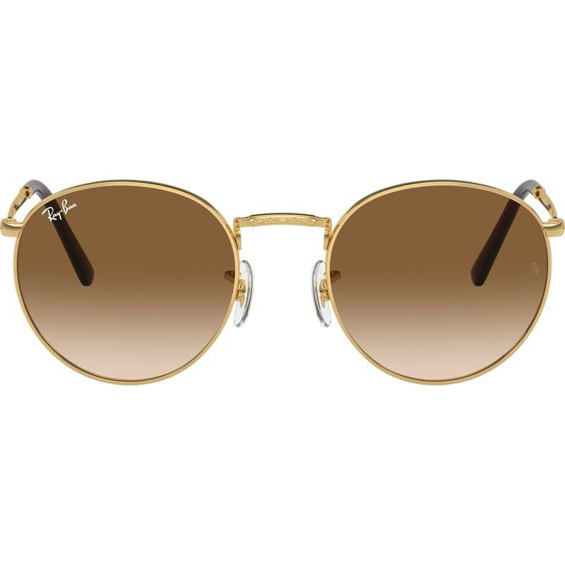 New Round RB3637, Gold/Light Brown Gradient Glass Lenses 53 Eye Size