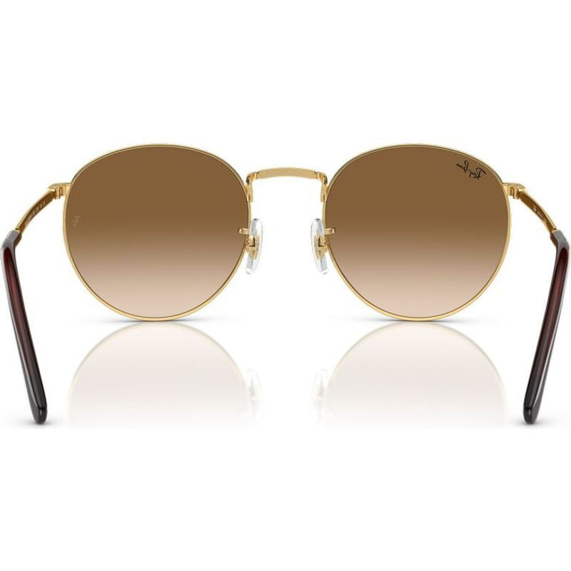 New Round RB3637, Gold/Light Brown Gradient Glass Lenses 53 Eye Size