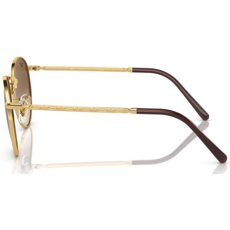 New Round RB3637, Gold/Light Brown Gradient Glass Lenses 53 Eye Size