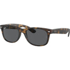 New Wayfarer Classic RB2132, Rubber Havana/Dark Grey Glass Lenses 52 Eye Size