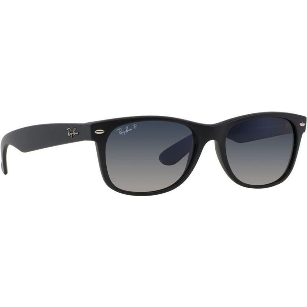 New Wayfarer Classic RB2132, Black/Blue Gradient Polarised Glass Lenses 55 Eye Size