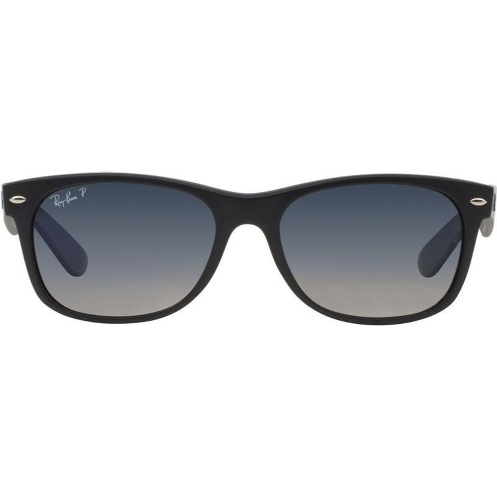 New Wayfarer Classic RB2132, Black/Blue Gradient Polarised Glass Lenses 55 Eye Size