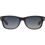 New Wayfarer Classic RB2132, Black/Blue Gradient Polarised Glass Lenses 55 Eye Size