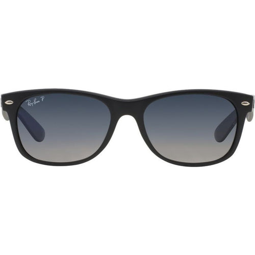 New Wayfarer Classic RB2132, Black/Blue Gradient Polarised Glass Lenses 55 Eye Size