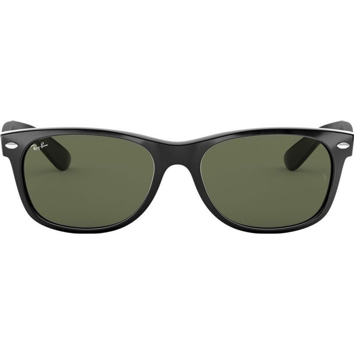 New Wayfarer Classic RB2132, Black/Green Glass Lenses 58 Eye Size