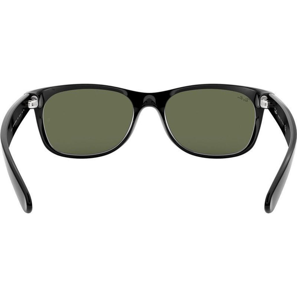 New Wayfarer Classic RB2132, Black/Green Glass Lenses 52 Eye Size