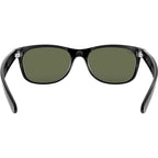 New Wayfarer Classic RB2132, Black/Green Glass Lenses 52 Eye Size