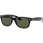 New Wayfarer Classic RB2132, Black/Green Polarised Glass Lenses 58 Eye Size