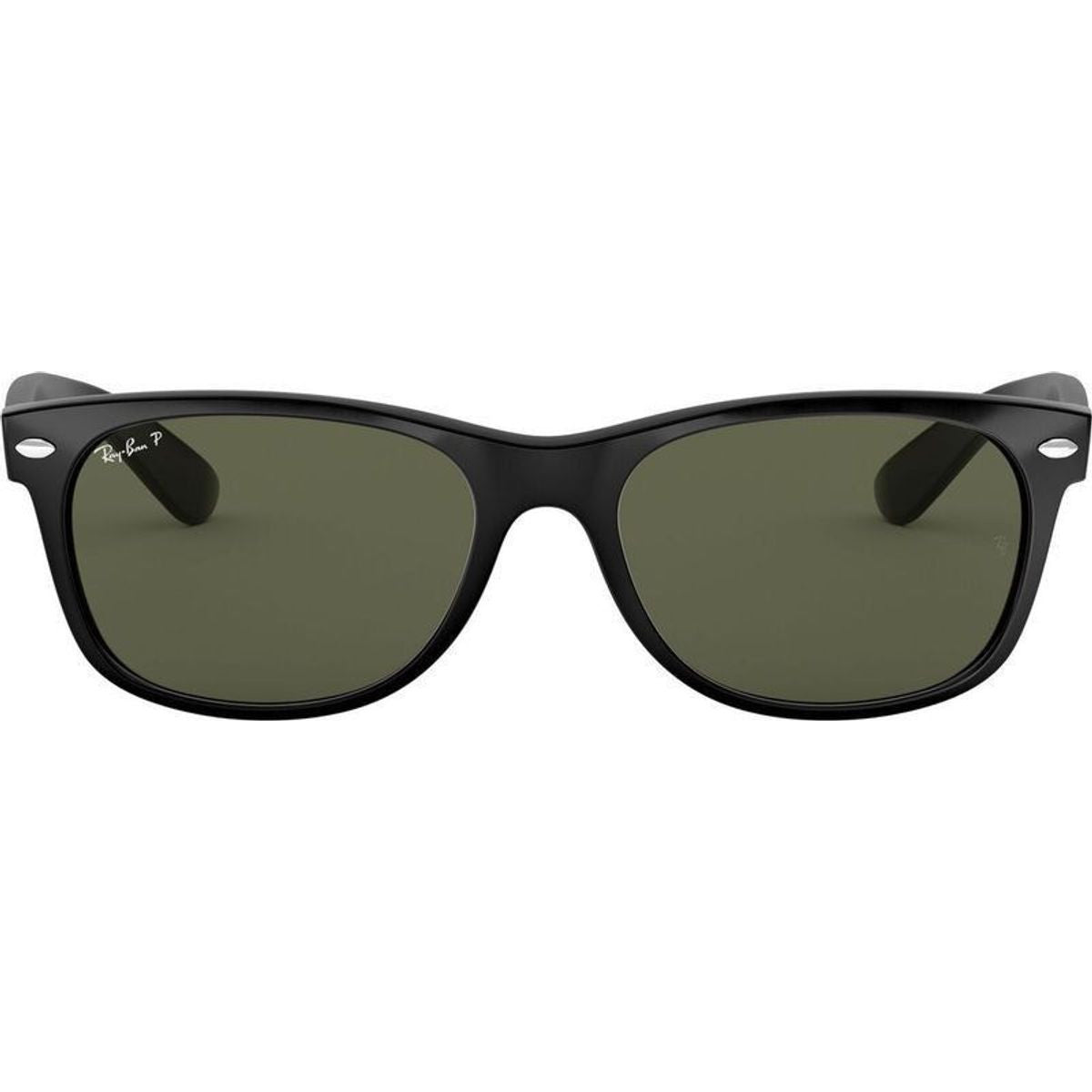 New Wayfarer Classic RB2132, Black/Green Polarised Glass Lenses 58 Eye Size