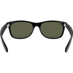 New Wayfarer Classic RB2132, Black/Green Polarised Glass Lenses 55 Eye Size