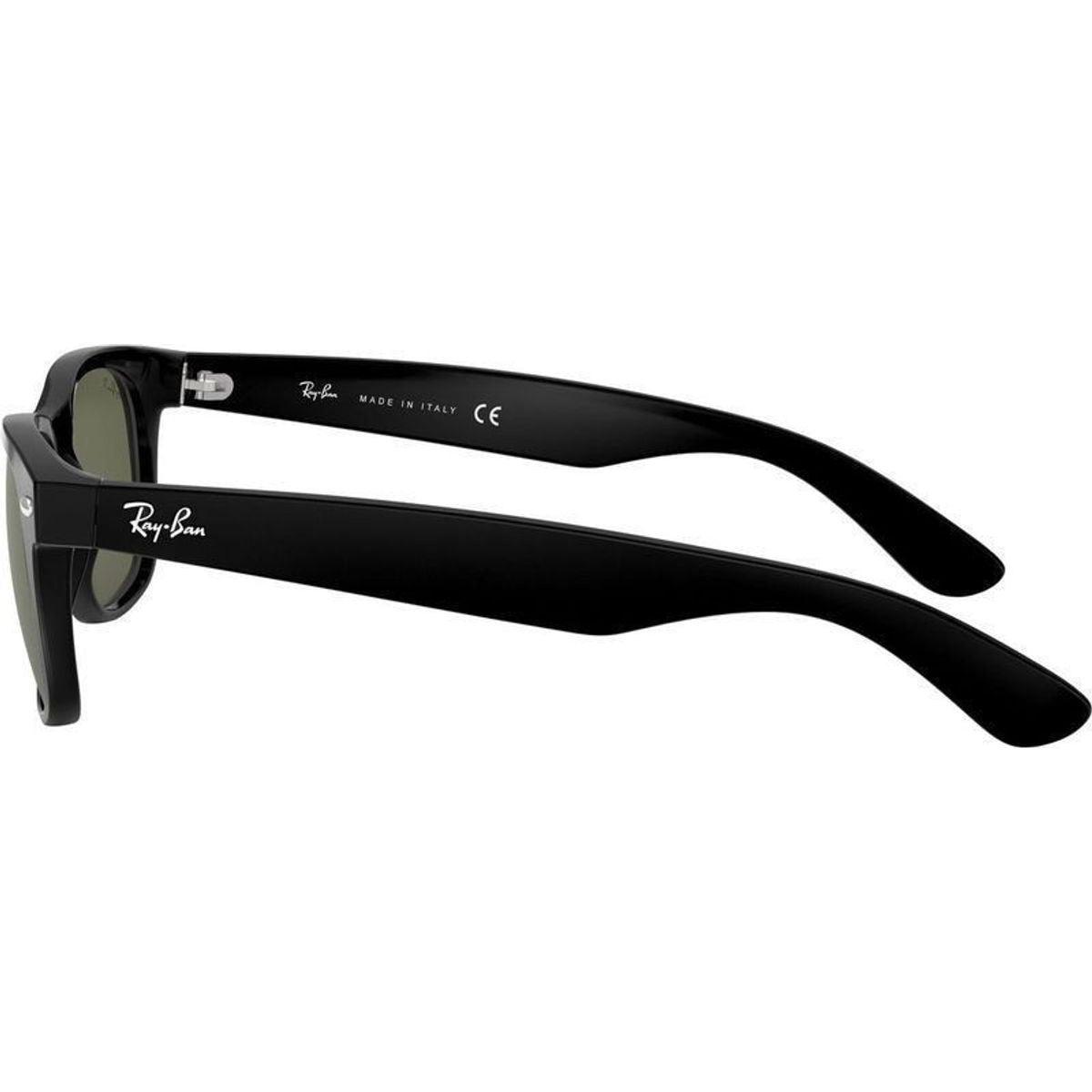 New Wayfarer Classic RB2132, Black/Green Polarised Glass Lenses 58 Eye Size