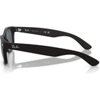 New Wayfarer Classic RB2132, Black Rubber/Blue Glass Lenses 55 Eye Size