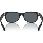 New Wayfarer Classic RB2132, Black Rubber/Blue Glass Lenses 58 Eye Size
