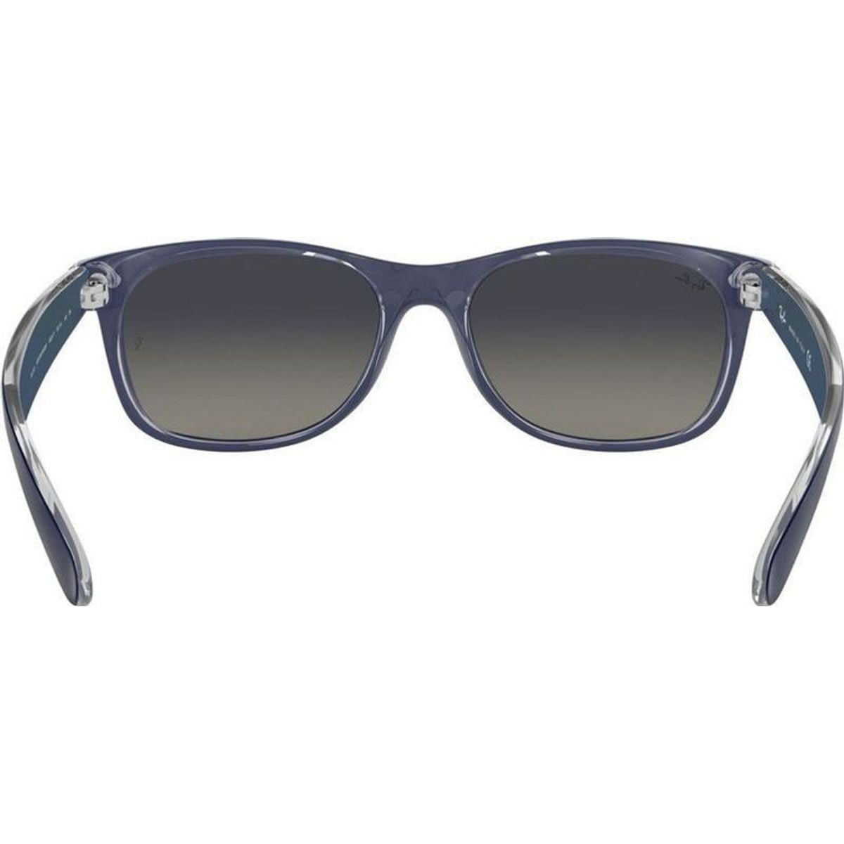 New Wayfarer Classic RB2132, Top Matte Blue on Transparent/Grey Gradient Glass Lenses 55 Eye Size