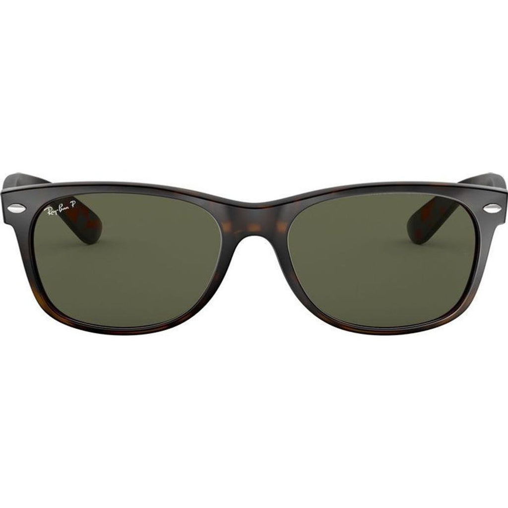 New Wayfarer Classic RB2132, Tortoise/Green Polarised Glass Lenses 55 Eye Size