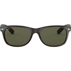 New Wayfarer Classic RB2132, Tortoise/Green Polarised Glass Lenses 55 Eye Size